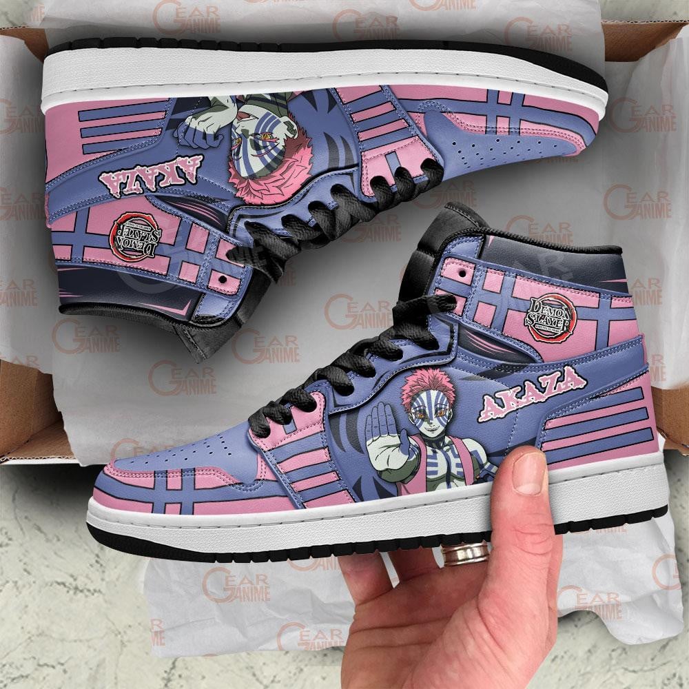 Demon Akaza JD1s Sneakers Anime Demon Slayer Shoes, Air Jordan Hightop