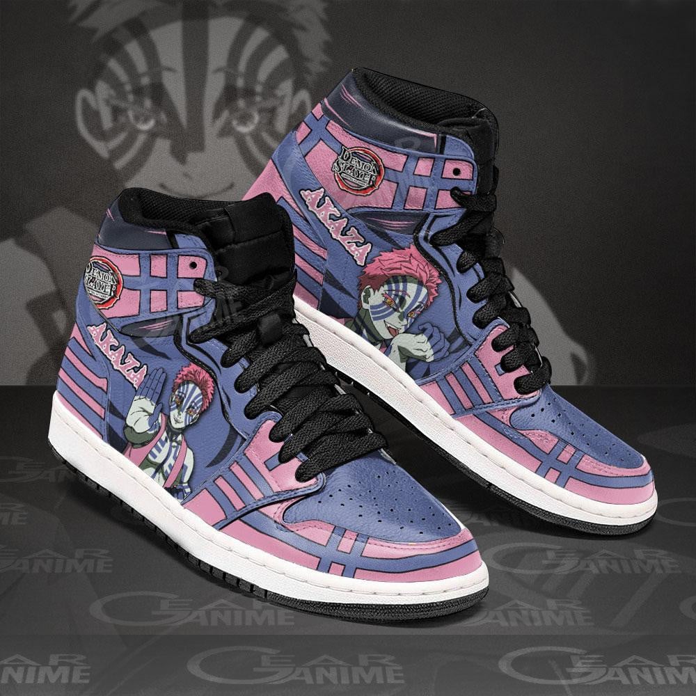 Demon Akaza JD1s Sneakers Anime Demon Slayer Shoes, Air Jordan Hightop