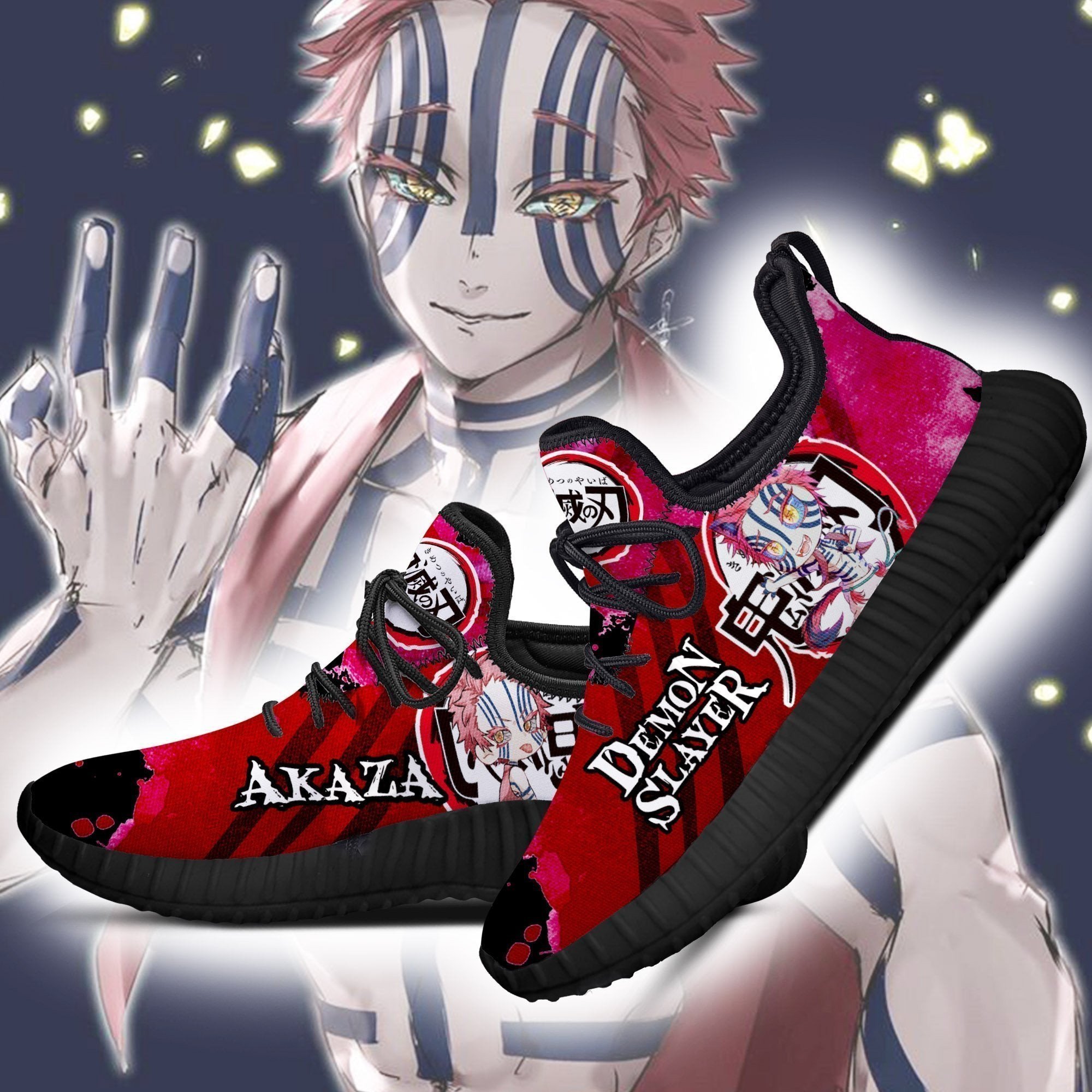Demon Akaza Reze Shoes Demon Slayer Anime Sneakers Fan Gift Idea