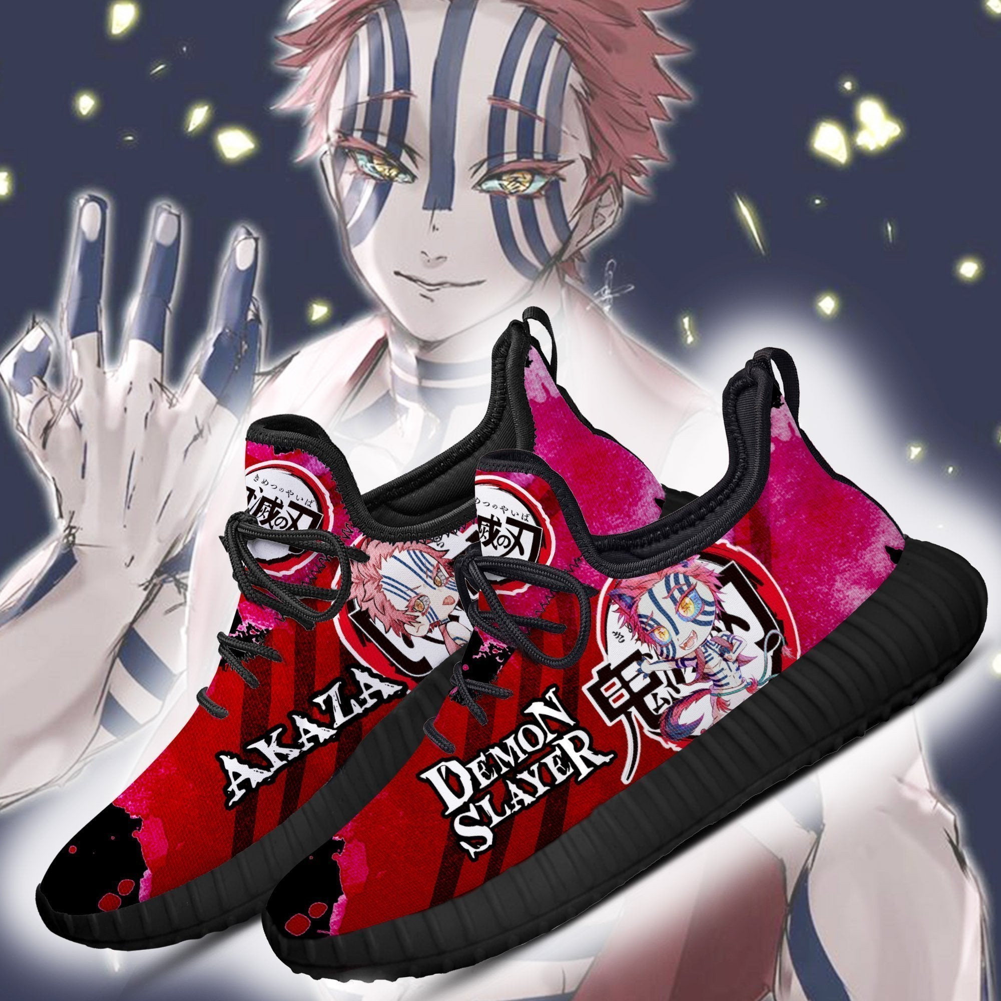 Demon Akaza Reze Shoes Demon Slayer Anime Sneakers Fan Gift Idea