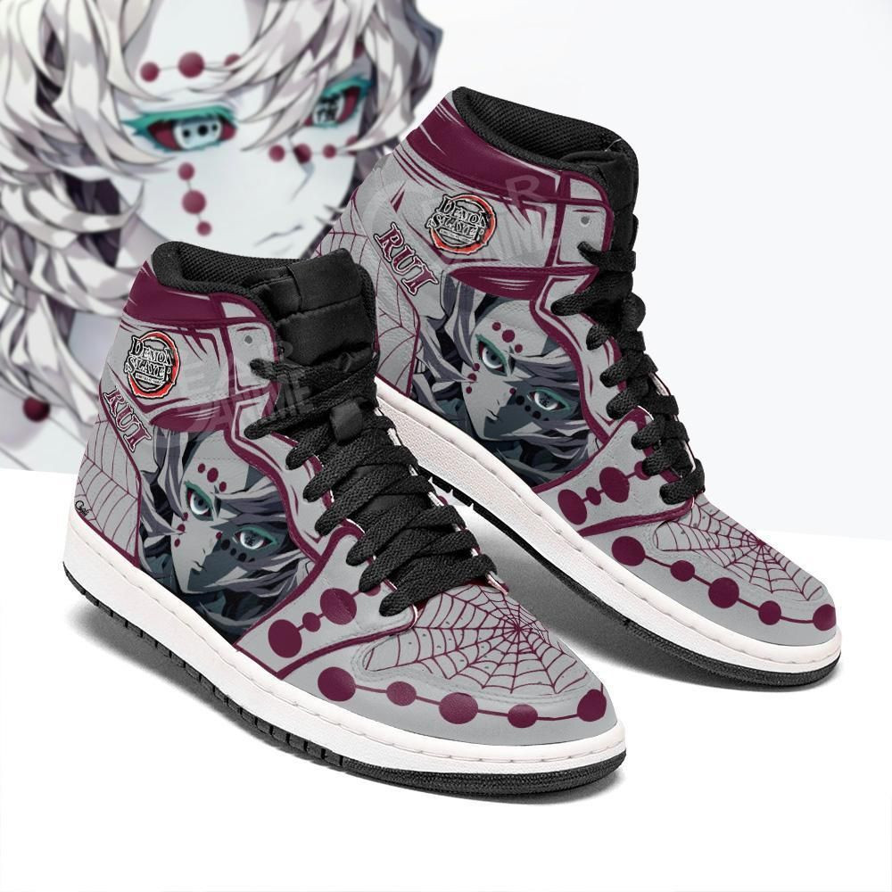 Demon Rui Demon Slayer Anime 1 High Top Air Jordan Sneaker, Air Jordan Hightop