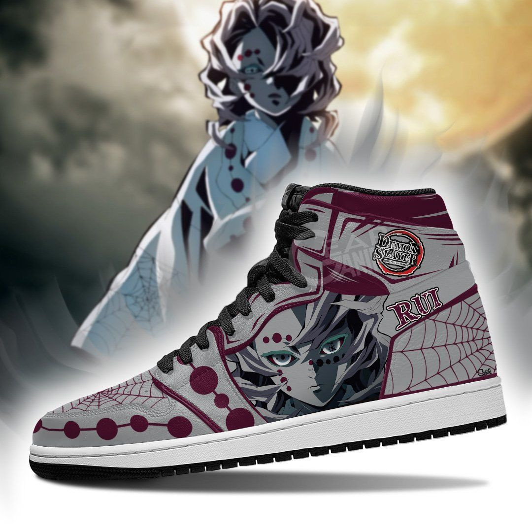 Demon Rui Demon Slayer Anime 1 High Top Air Jordan Sneaker, Air Jordan Hightop