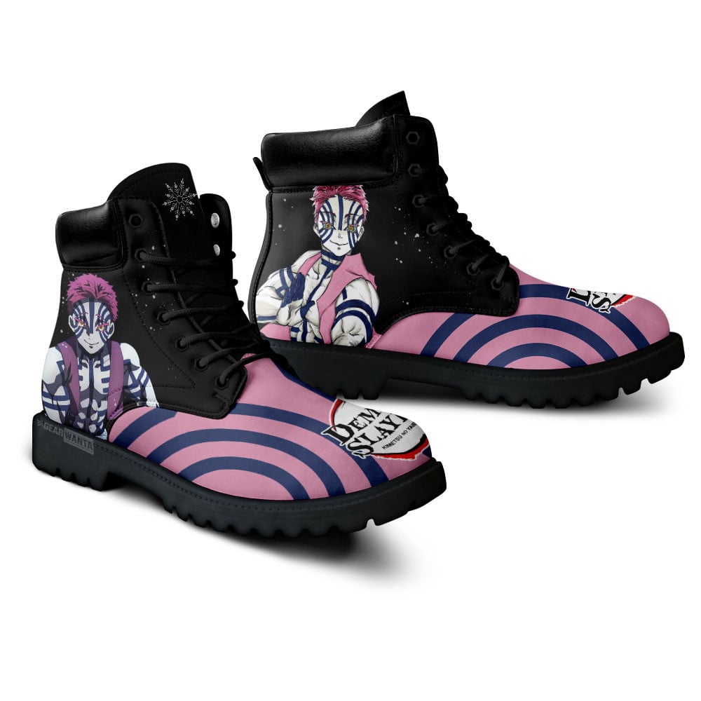 Demon Slayer Akaza Boots Anime Custom Shoes