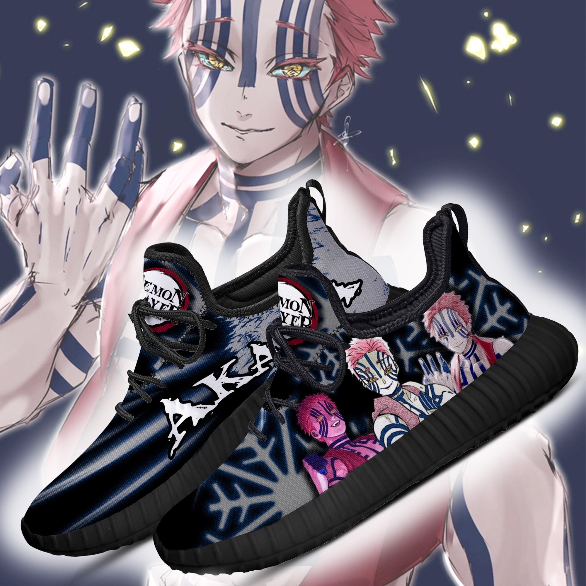 Demon Slayer Akaza Reze Shoes Custom Anime Sneakers Costume