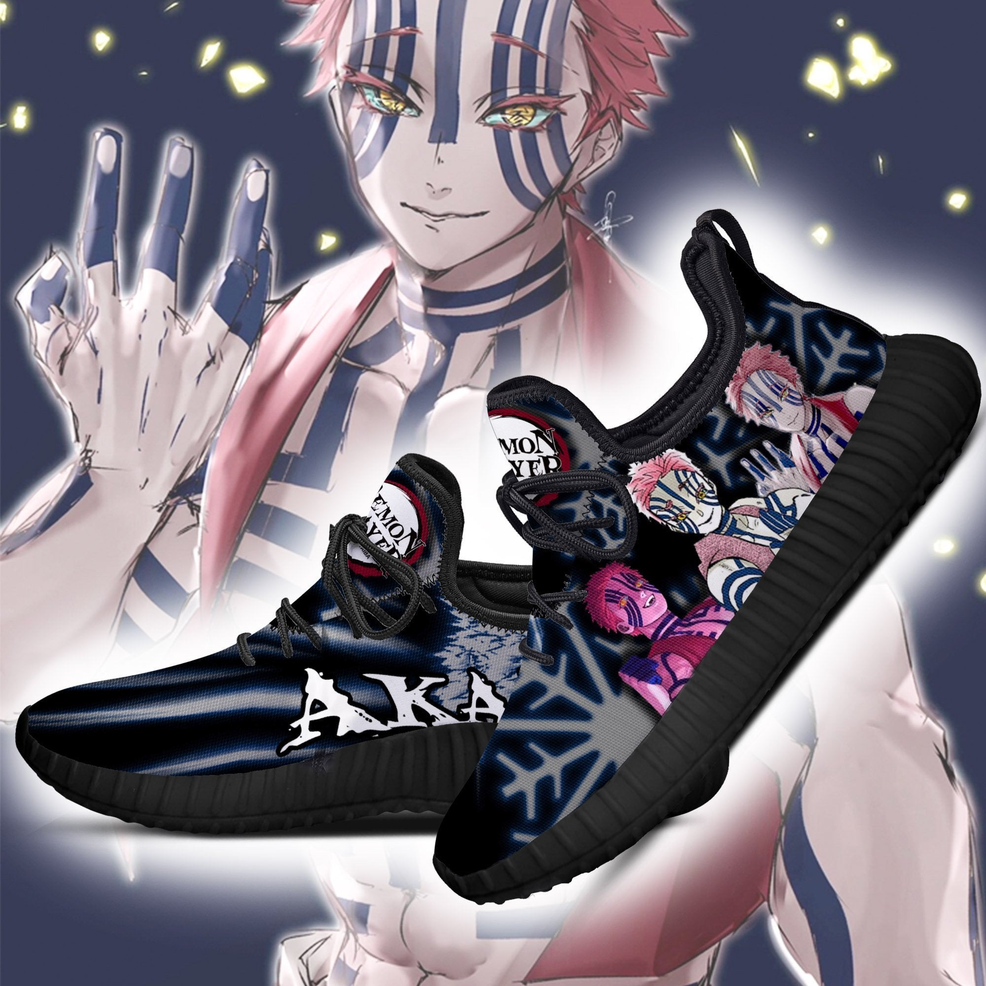 Demon Slayer Akaza Reze Shoes Custom Anime Sneakers Costume