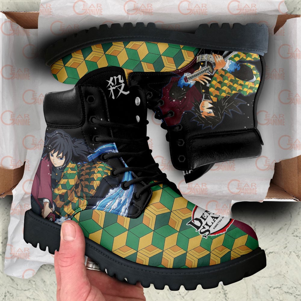 Demon Slayer Giyu Tomioka Boots Anime Custom Shoes