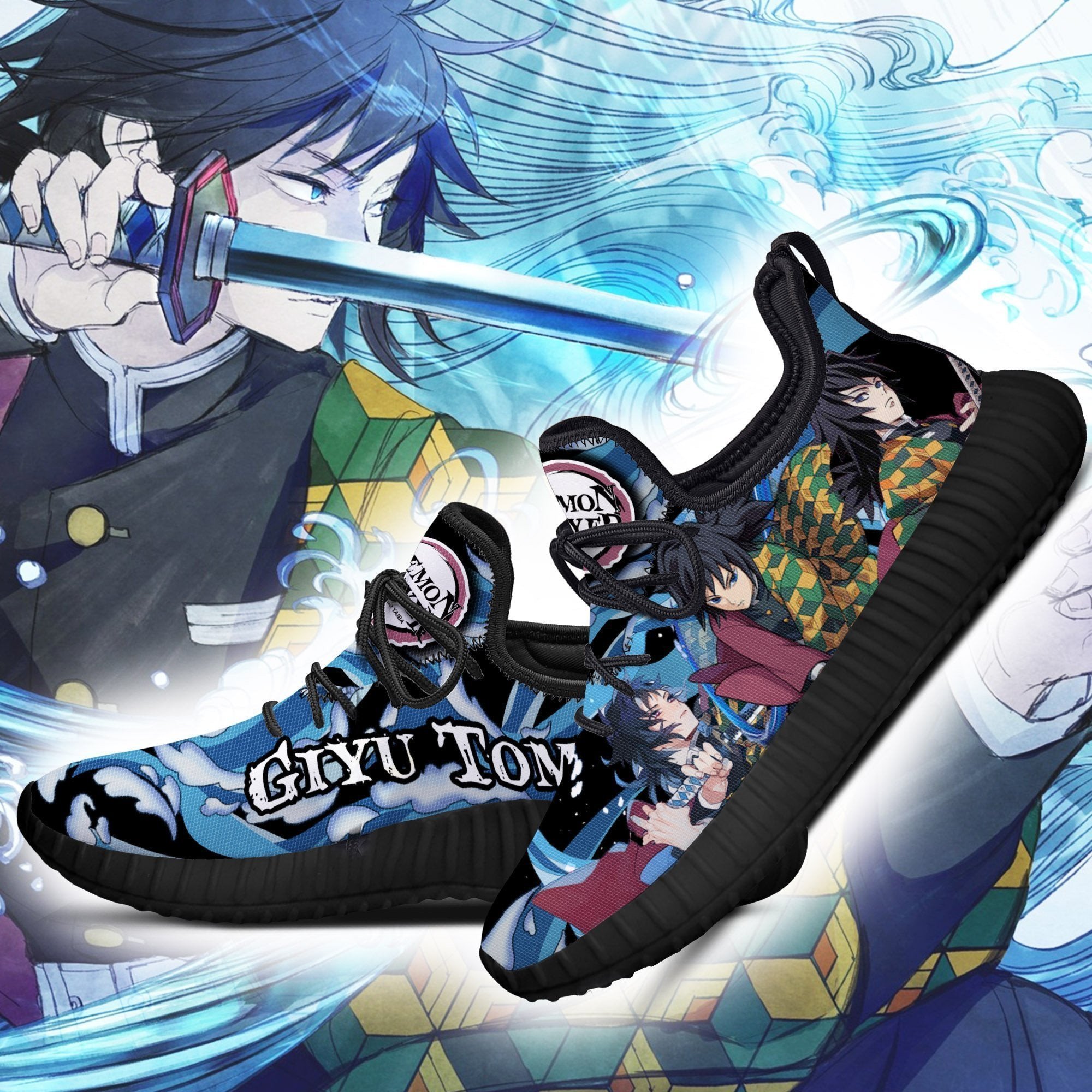 Demon Slayer Giyu Tomioka Reze Shoes Custom Anime Sneakers