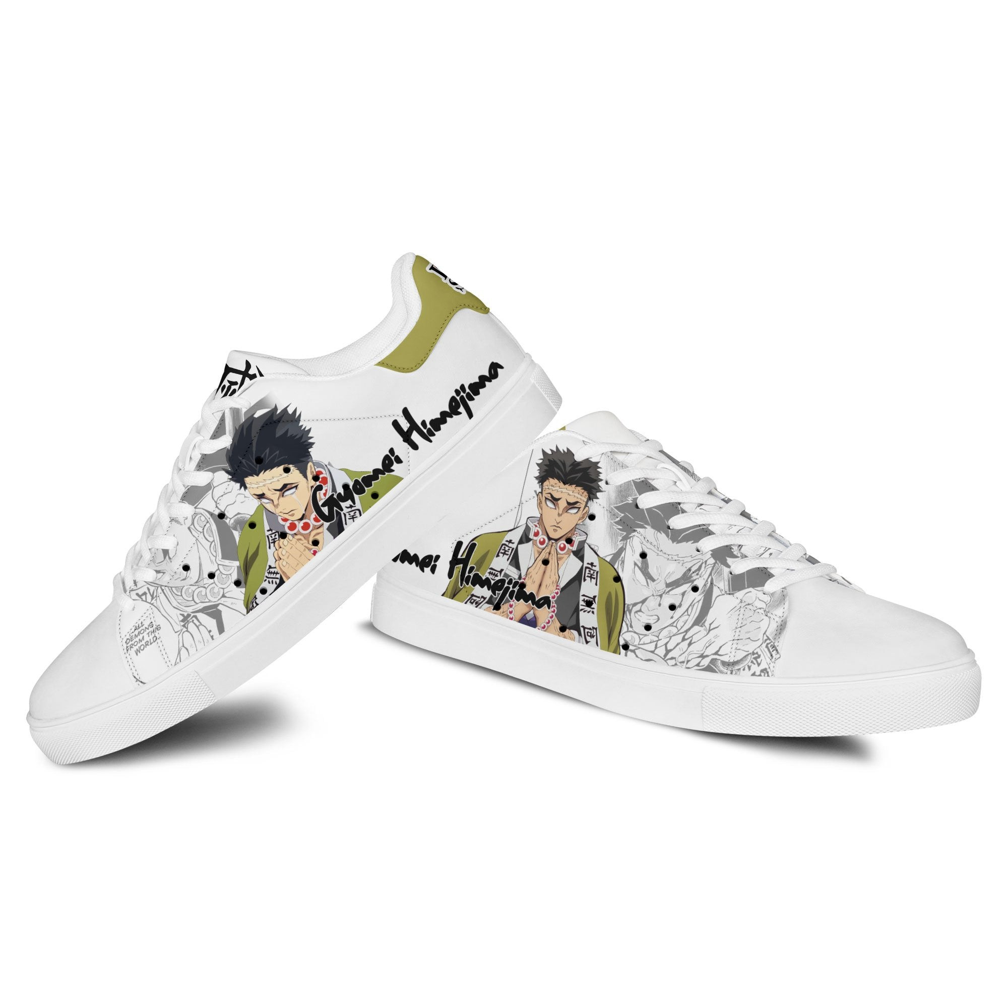 Demon Slayer Gyomei Himejima Skate Sneakers Custom Anime Shoes
