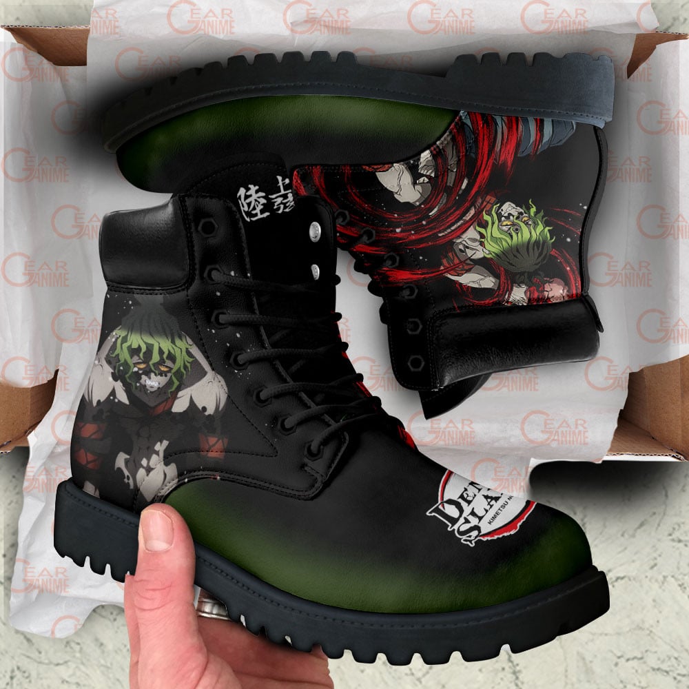 Demon Slayer Gyutaro Boots Anime Custom Shoes