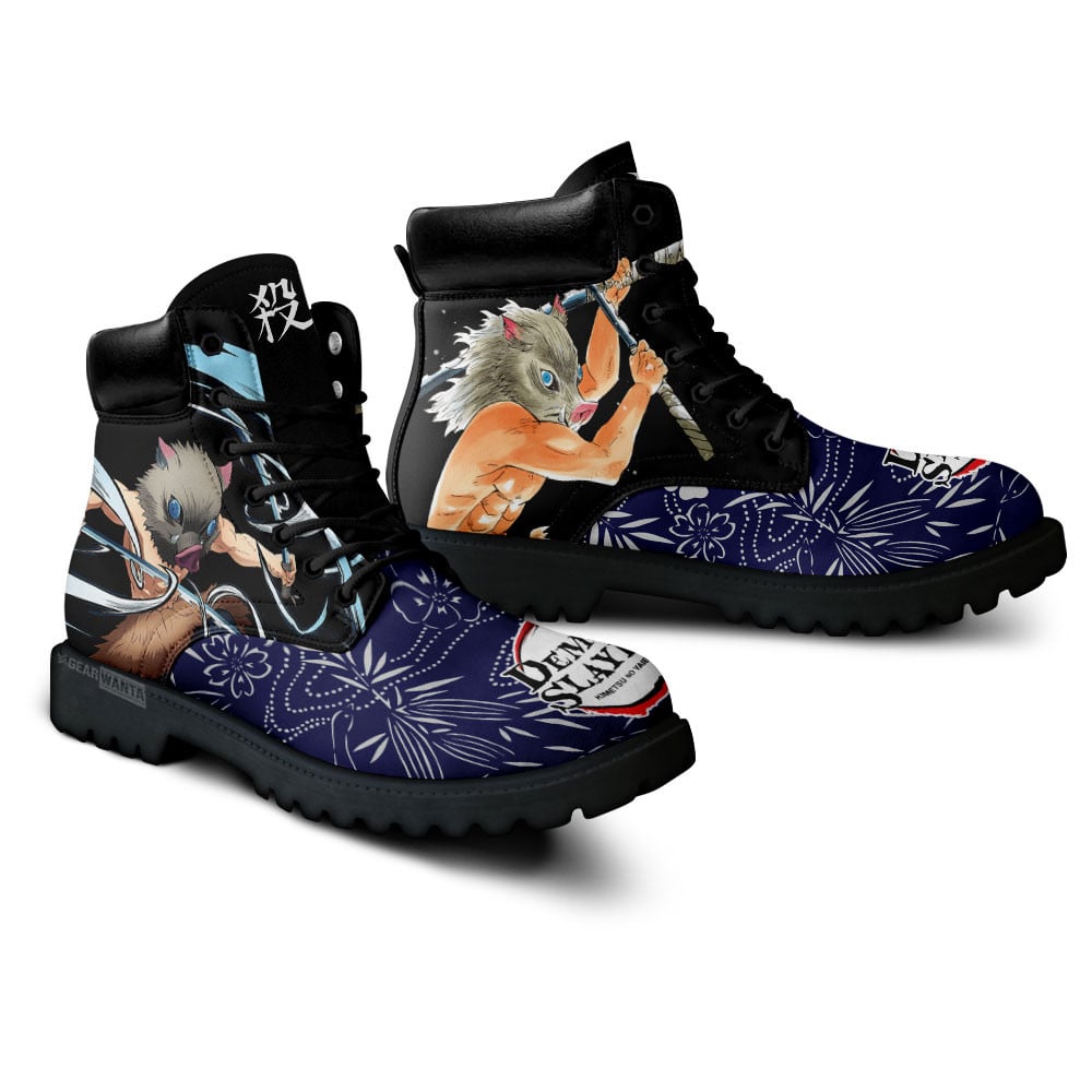 Demon Slayer Inosuke Boots Anime Custom Shoes