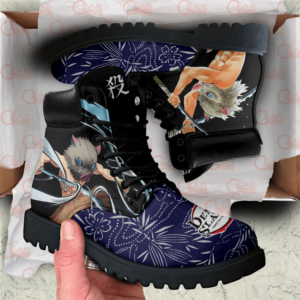Demon Slayer Inosuke Boots Anime Custom Shoes