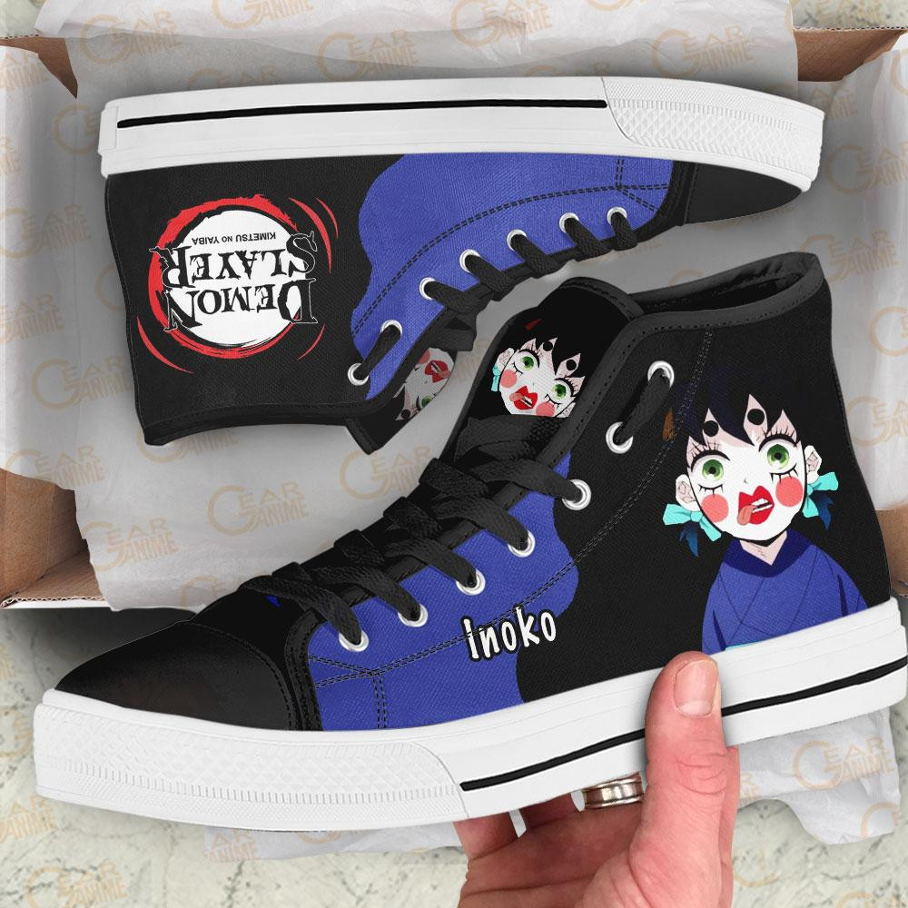 Demon Slayer Inosuke Inoko High Top Shoes Funny Custom Anime Sneakers