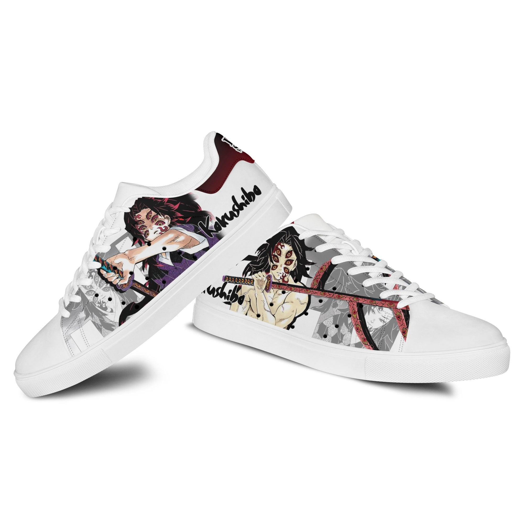 Demon Slayer Kokushibo Skate Sneakers Custom Anime Shoes