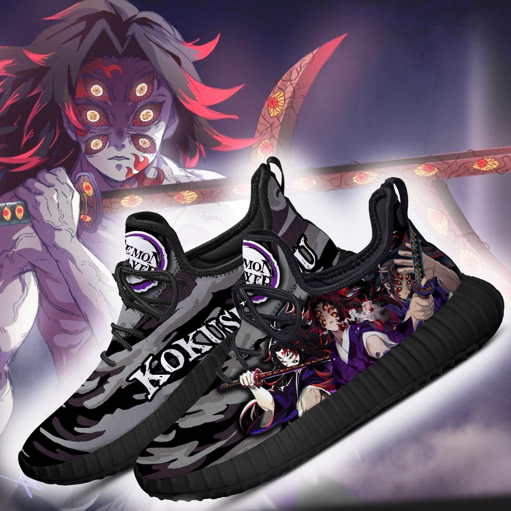 Demon Slayer Kokushibou Reze Shoes Custom Anime Sneakers