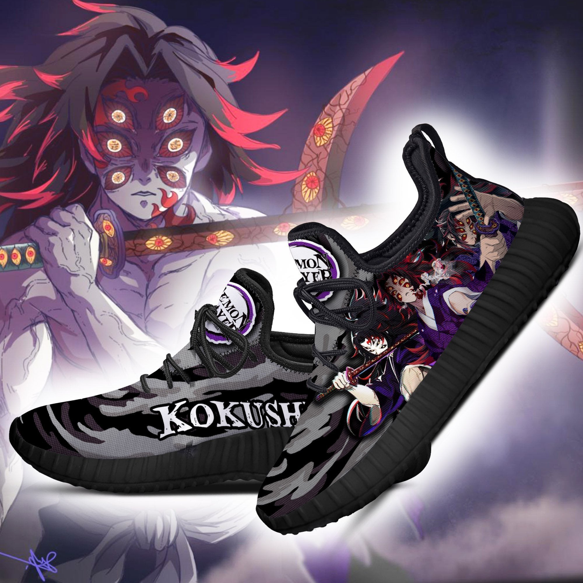 Demon Slayer Kokushibou Reze Shoes Custom Anime Sneakers