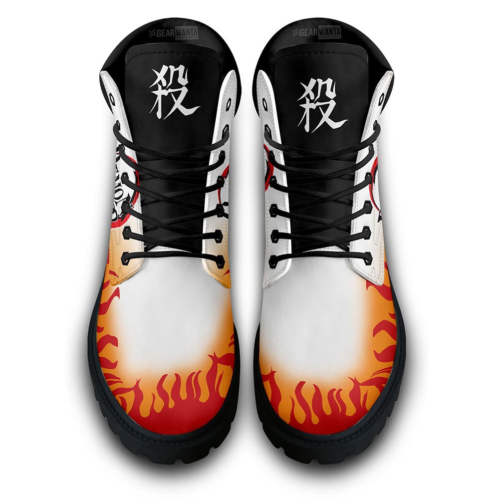 Demon Slayer Kyojuro Rengoku Boots Custom Anime Shoes