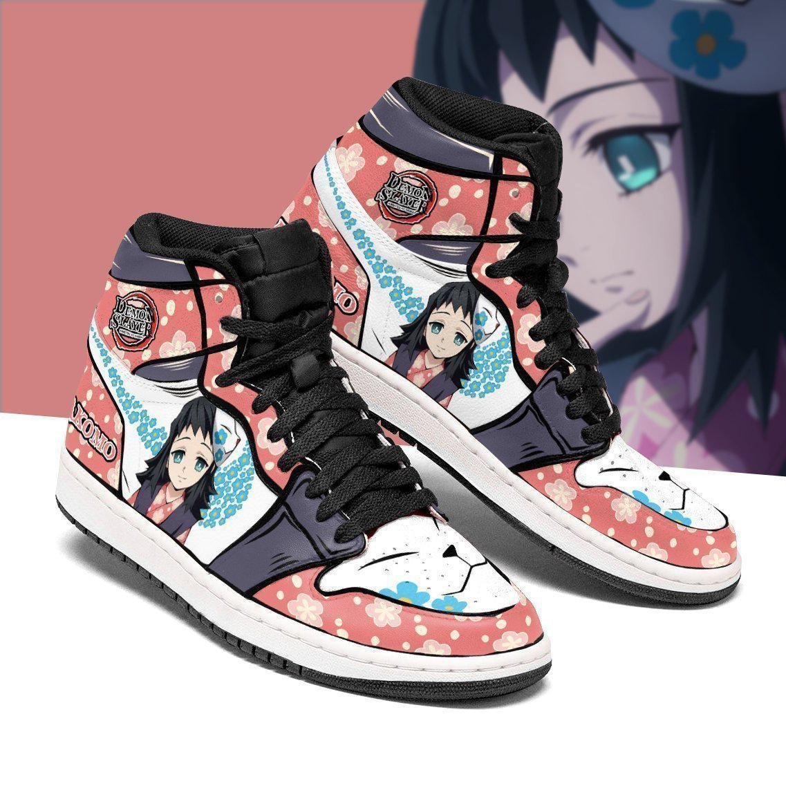 Demon Slayer Makomo JD1s Sneakers Anime Shoes, Air Jordan Hightop