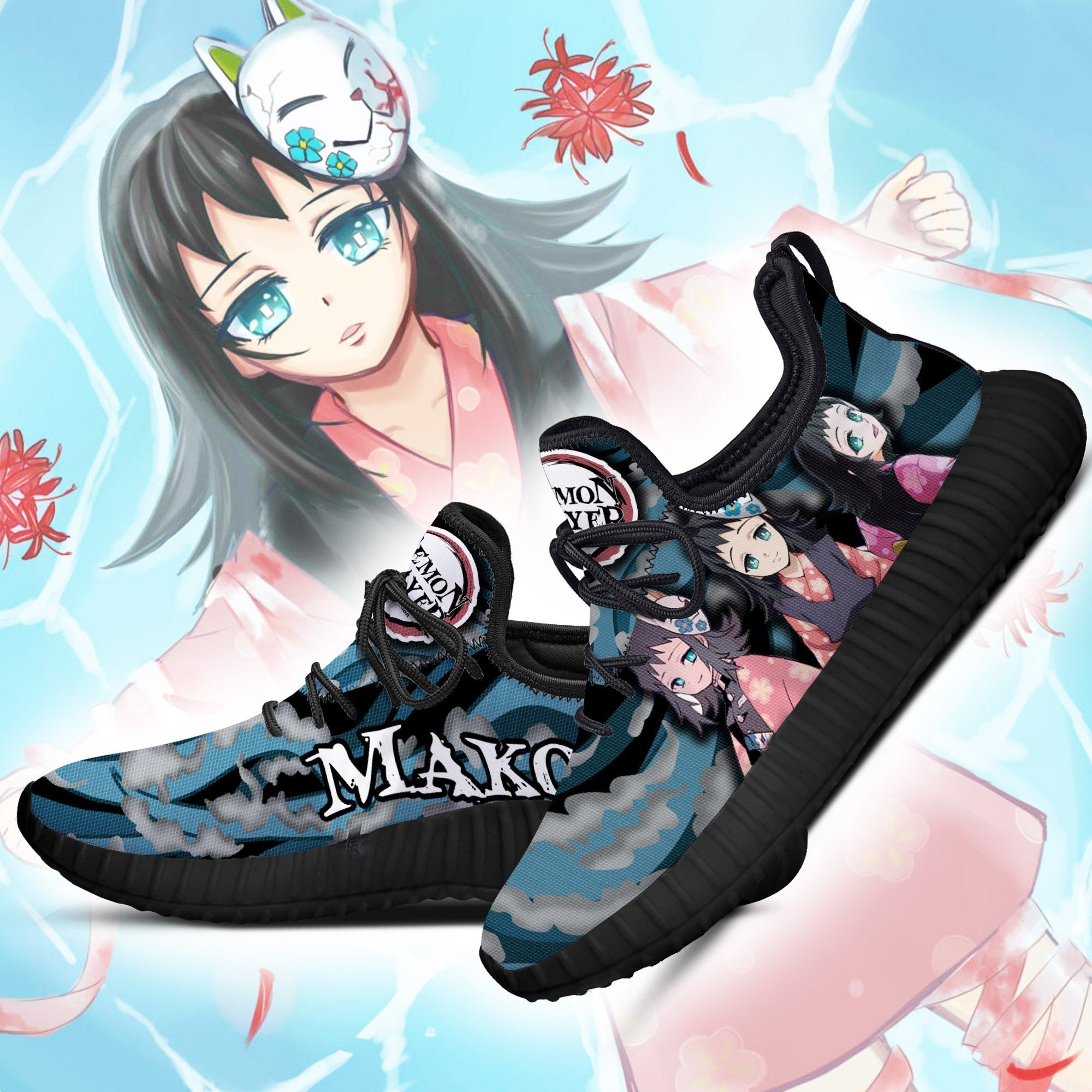 Demon Slayer Makomo Reze Shoes Custom Anime Sneakers Costume