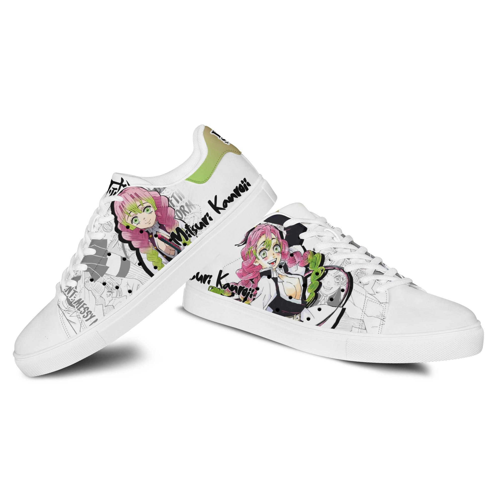 Demon Slayer Mitsuri Kanroji Skate Sneakers Custom Anime Shoes