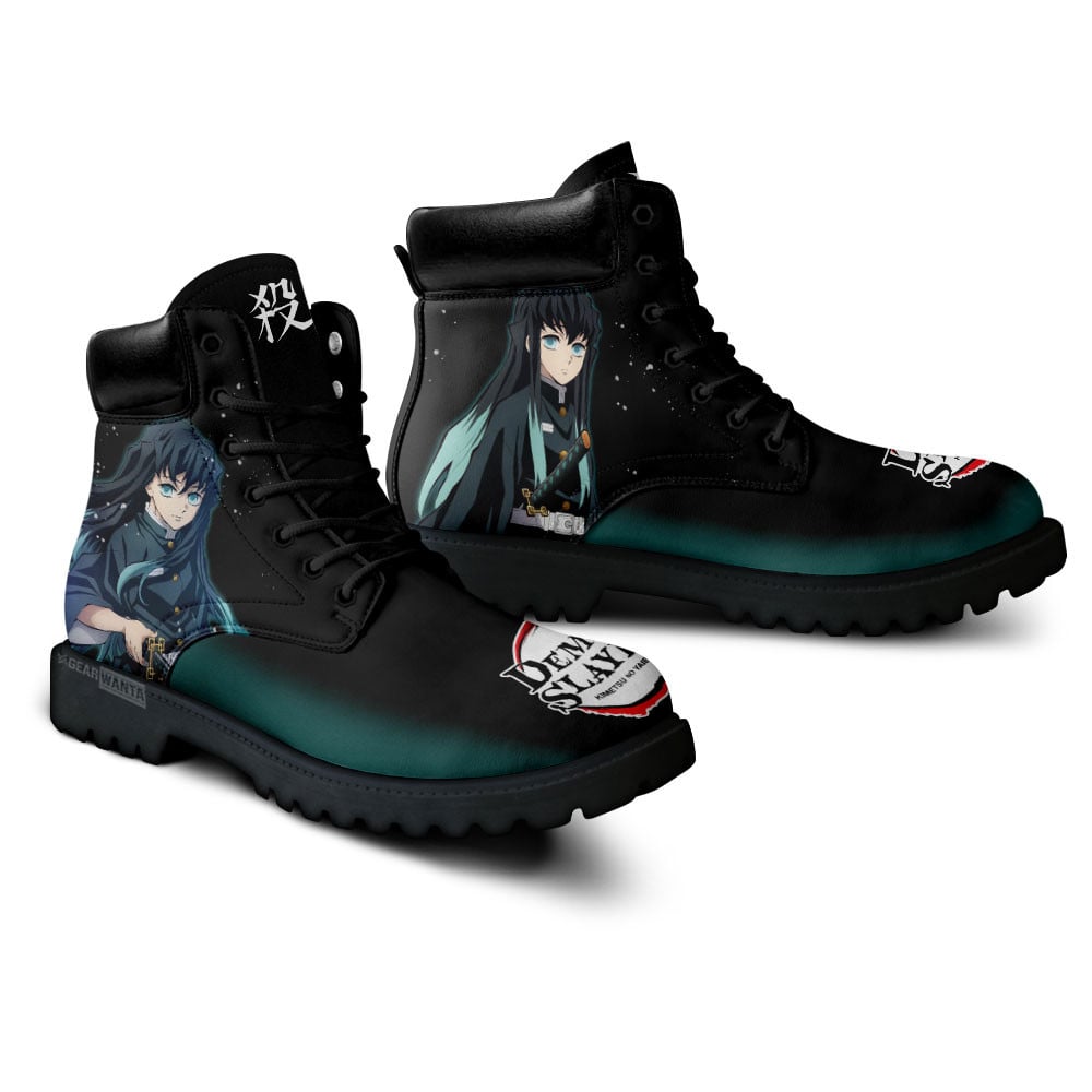 Demon Slayer Muichiro Tokito Boots Anime Custom Shoes