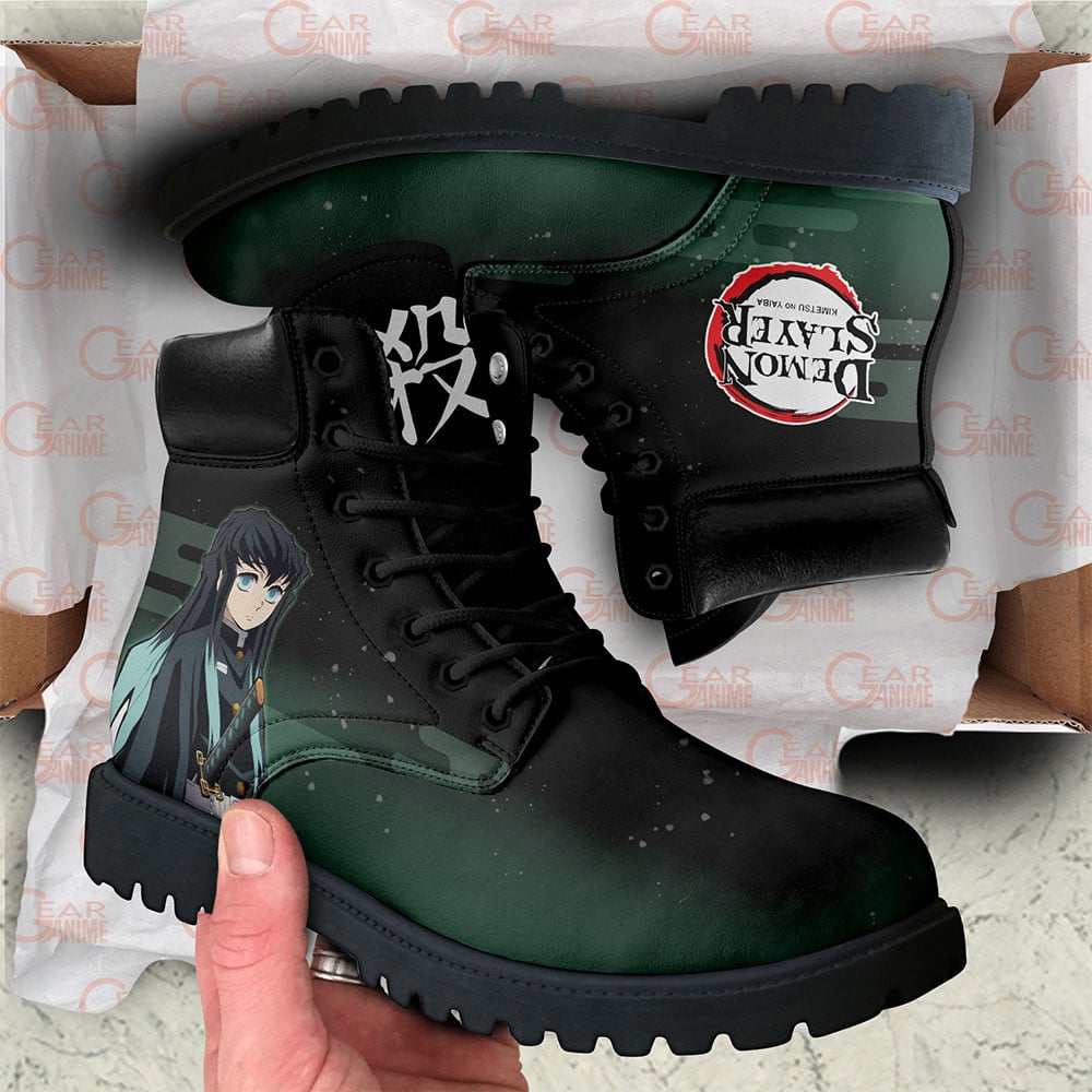Demon Slayer Muichiro Tokito Boots Custom Anime Shoes