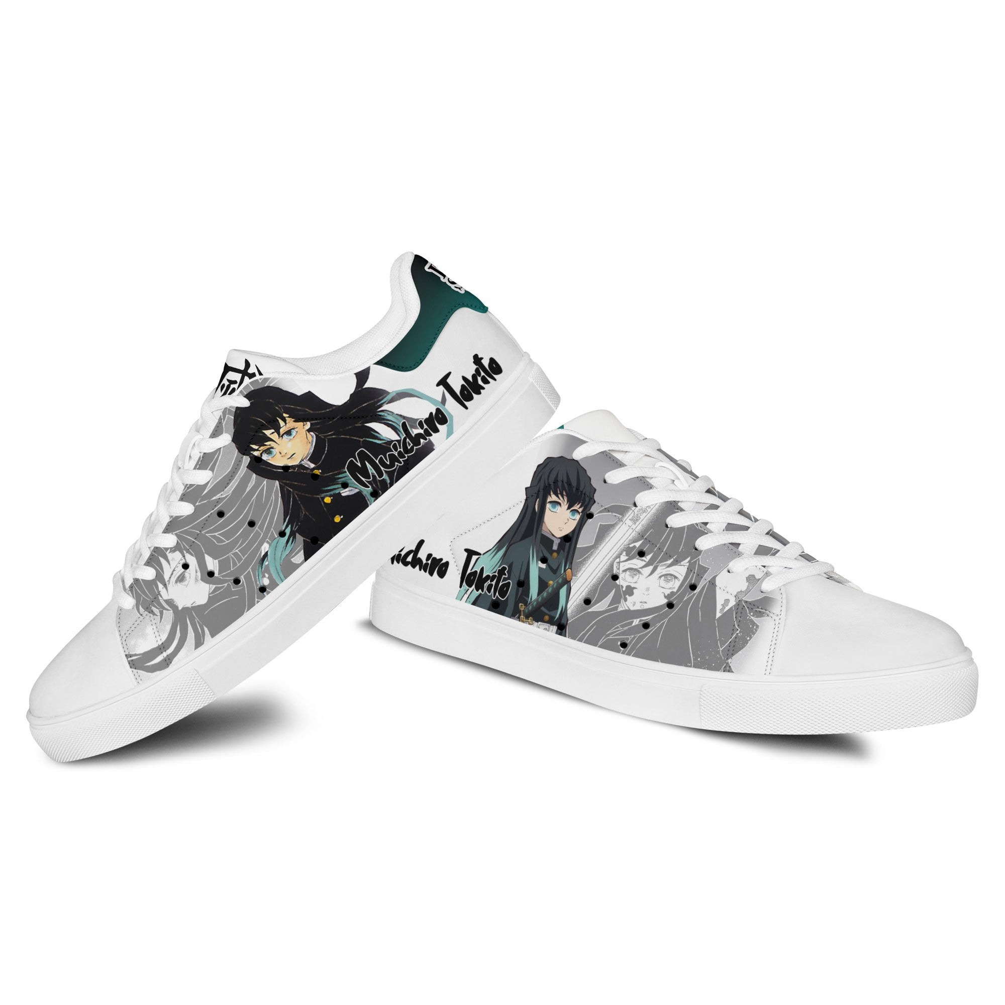 Demon Slayer Muichiro Tokito Skate Sneakers Custom Anime Shoes