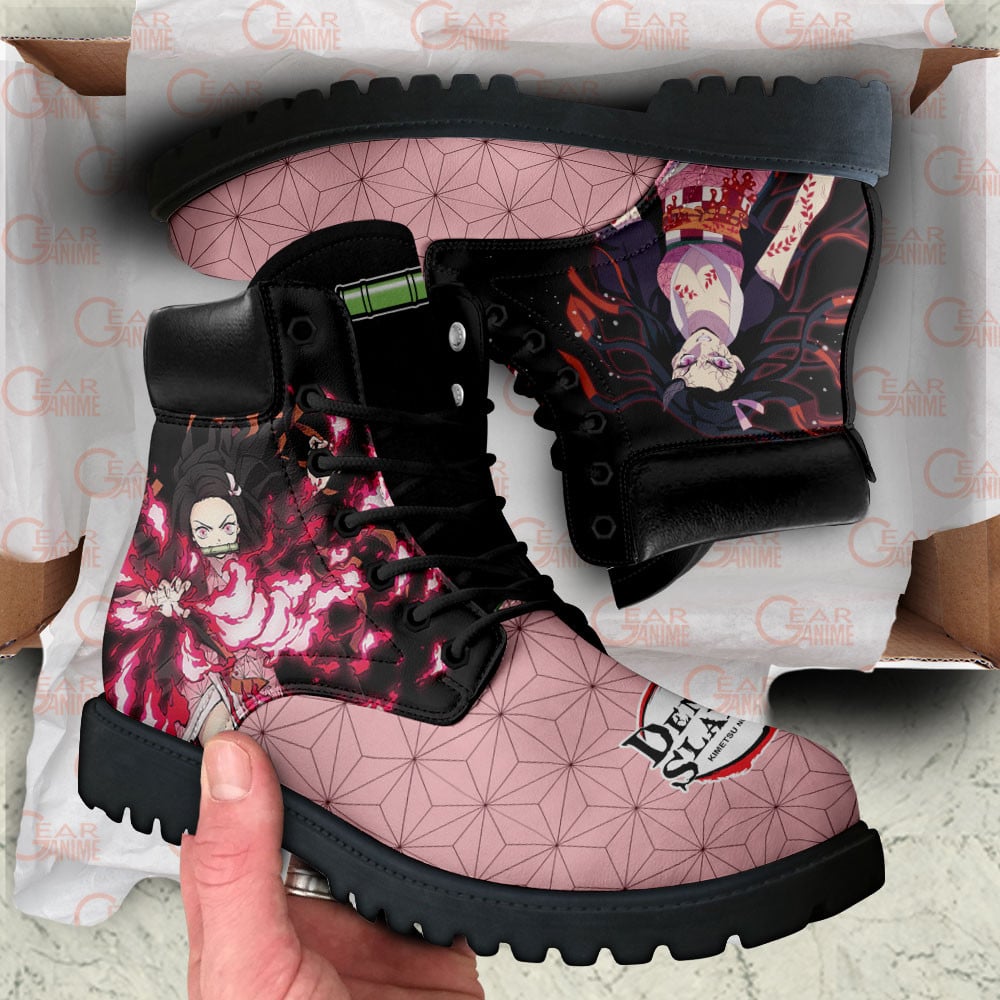 Demon Slayer Nezuko Boots Anime Custom Shoes