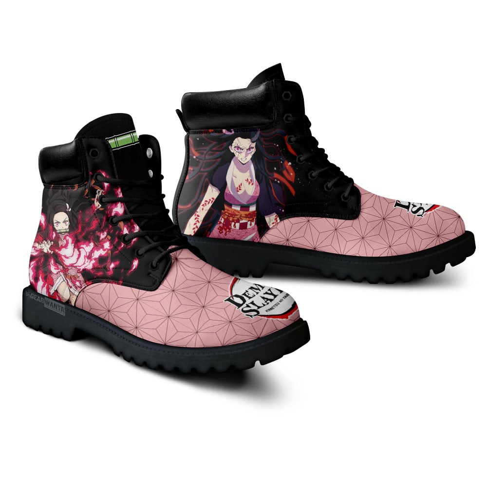 Demon Slayer Nezuko Boots Anime Custom Shoes