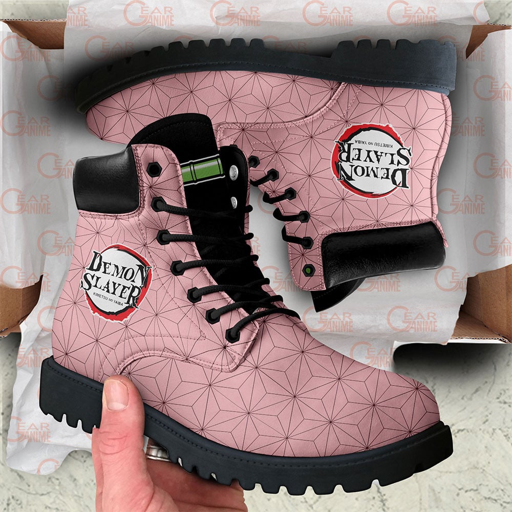 Demon Slayer Nezuko Boots Custom Anime Shoes
