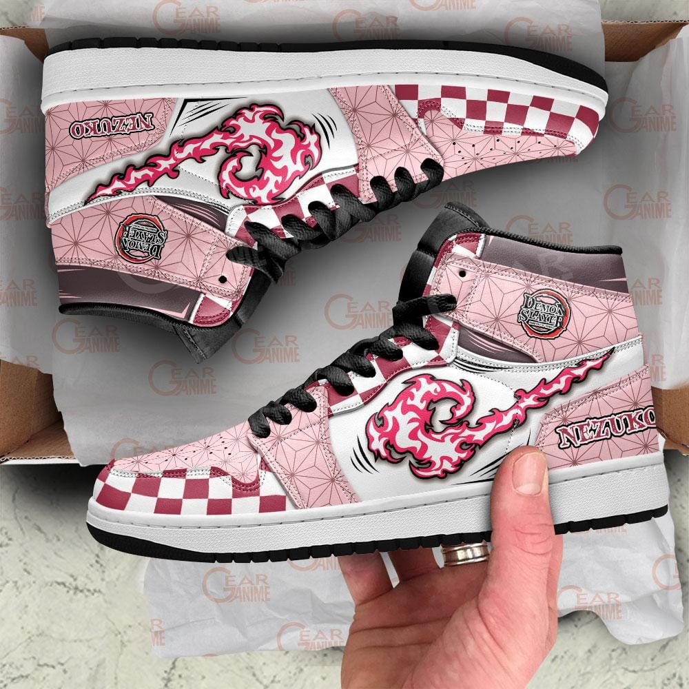 Demon Slayer Nezuko’s Blood Demon Art Anime JD1s Sneakers, Air Jordan Hightop