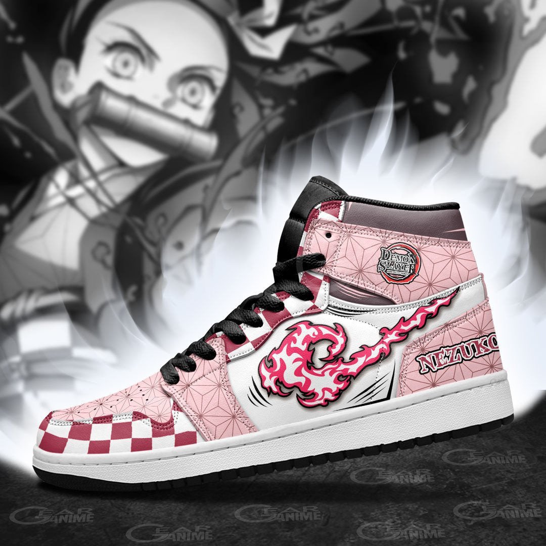 Demon Slayer Nezuko’s Blood Demon Art Anime JD1s Sneakers, Air Jordan Hightop