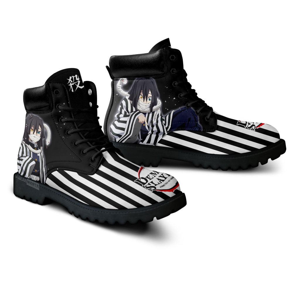 Demon Slayer Obanai Iguro Boots Anime Custom Shoes