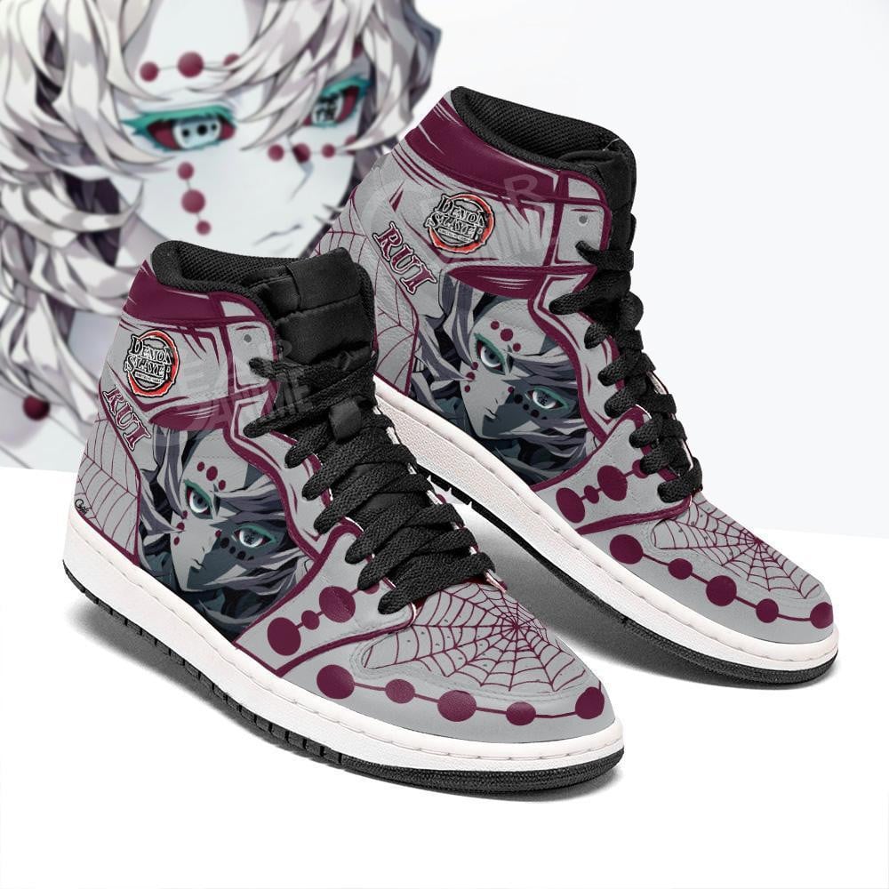 Demon Slayer Rui JD1s Sneakers Anime Shoes, Air Jordan Hightop