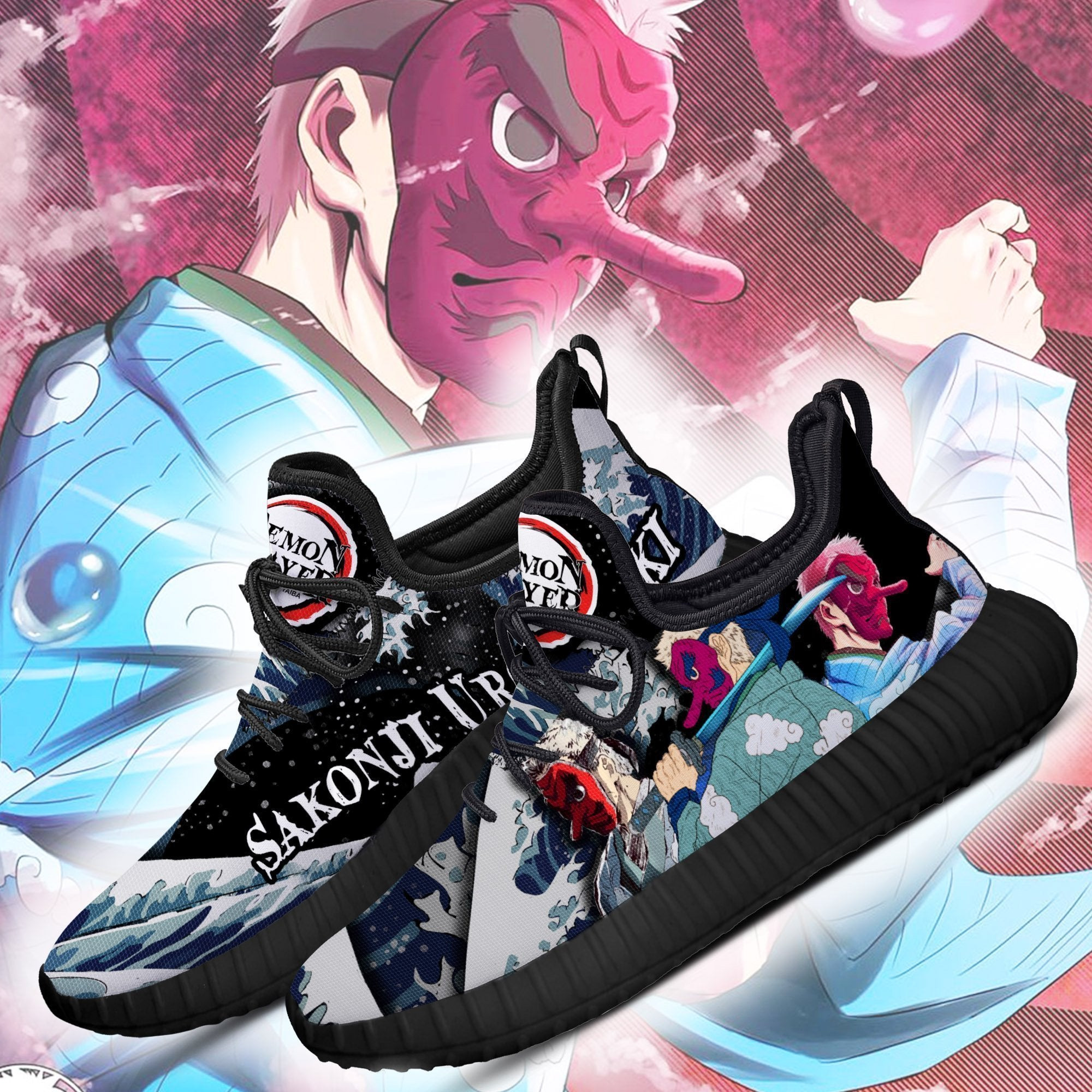 Demon Slayer Sakonji Urokodaki Reze Shoes Custom Anime Sneakers