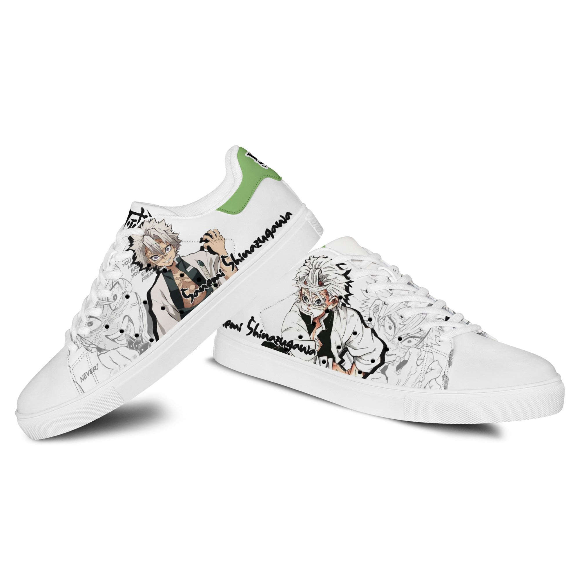 Demon Slayer Sanemi Shinazugawa Skate Sneakers Custom Anime Shoes