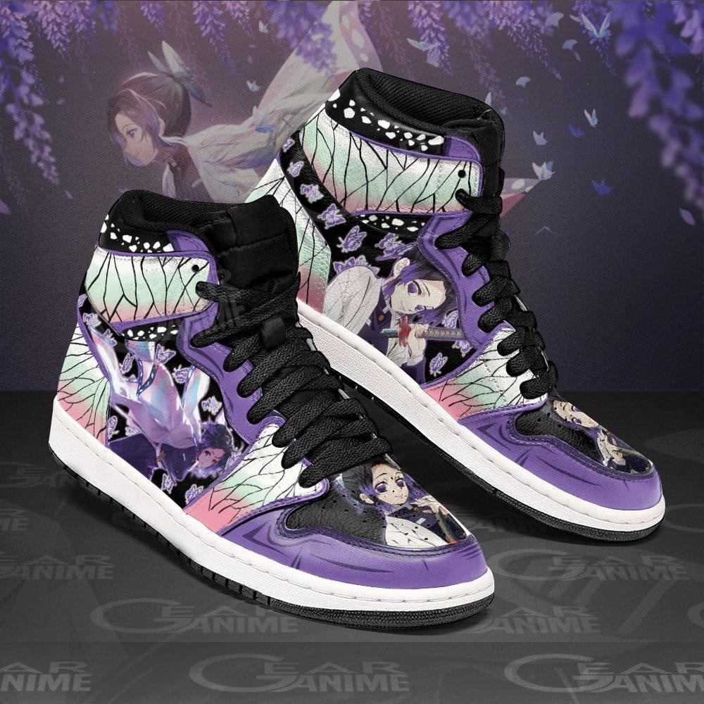 Demon Slayer Shinobu Kocho Anime JD1s Sneakers For Fans, Air Jordan Hightop