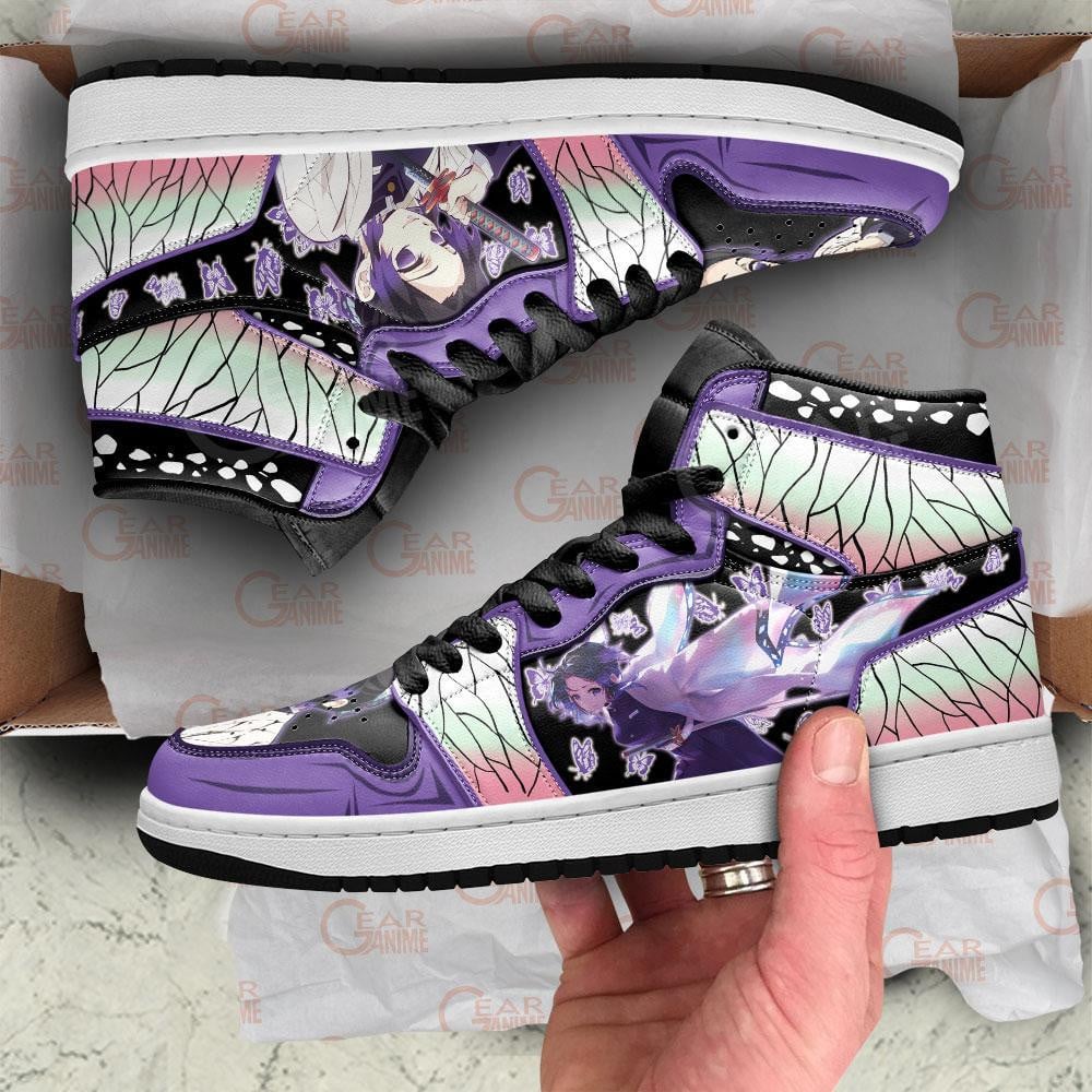 Demon Slayer Shinobu Kocho Anime JD1s Sneakers For Fans, Air Jordan Hightop