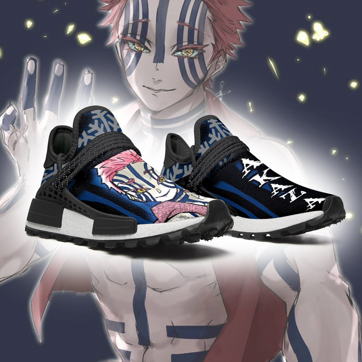 Demon Slayer Shoes Akaza Shoes Anime Sneakers, NMD Shoes