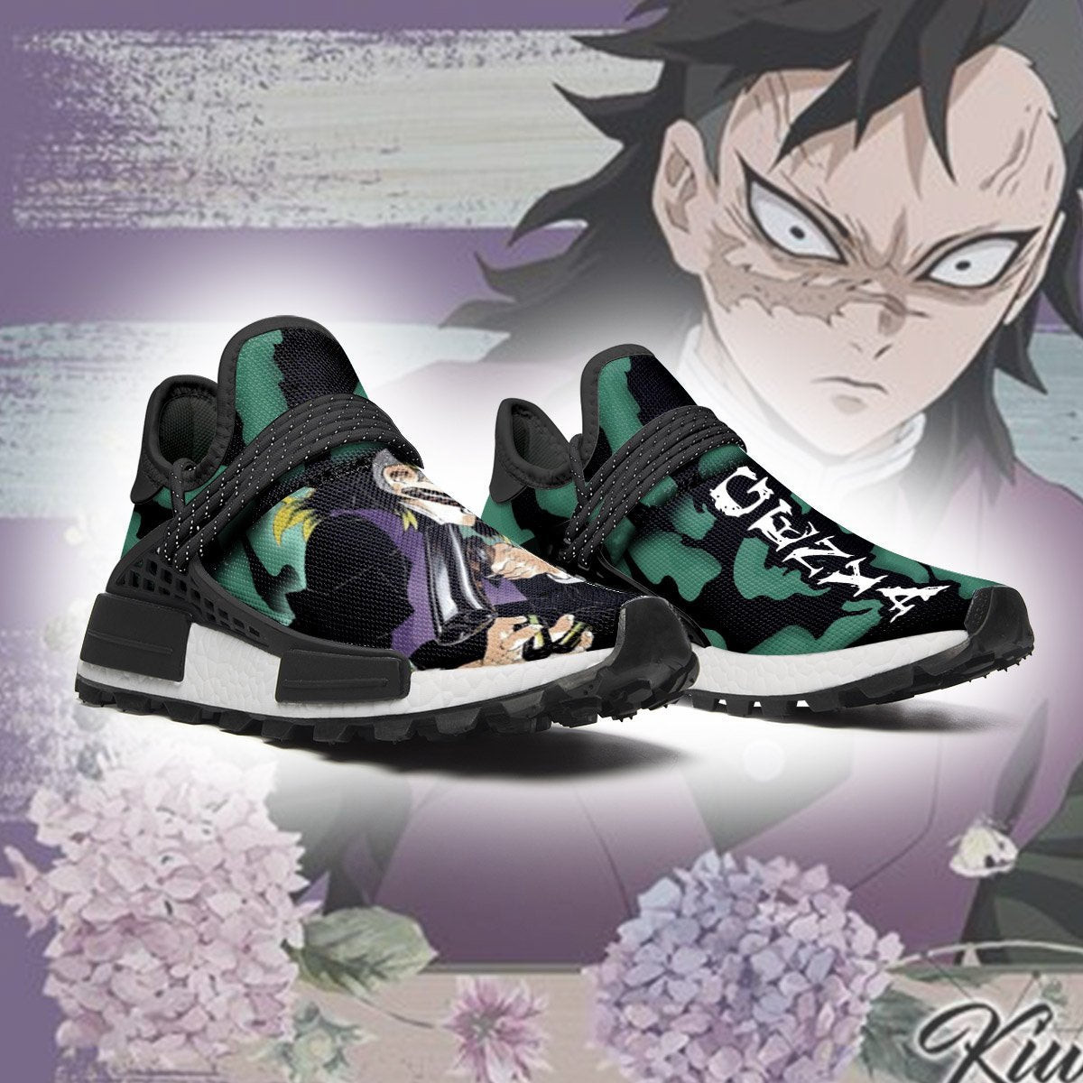 Demon Slayer Shoes Genya Shinazugawa Anime Sneakers, NMD Shoes