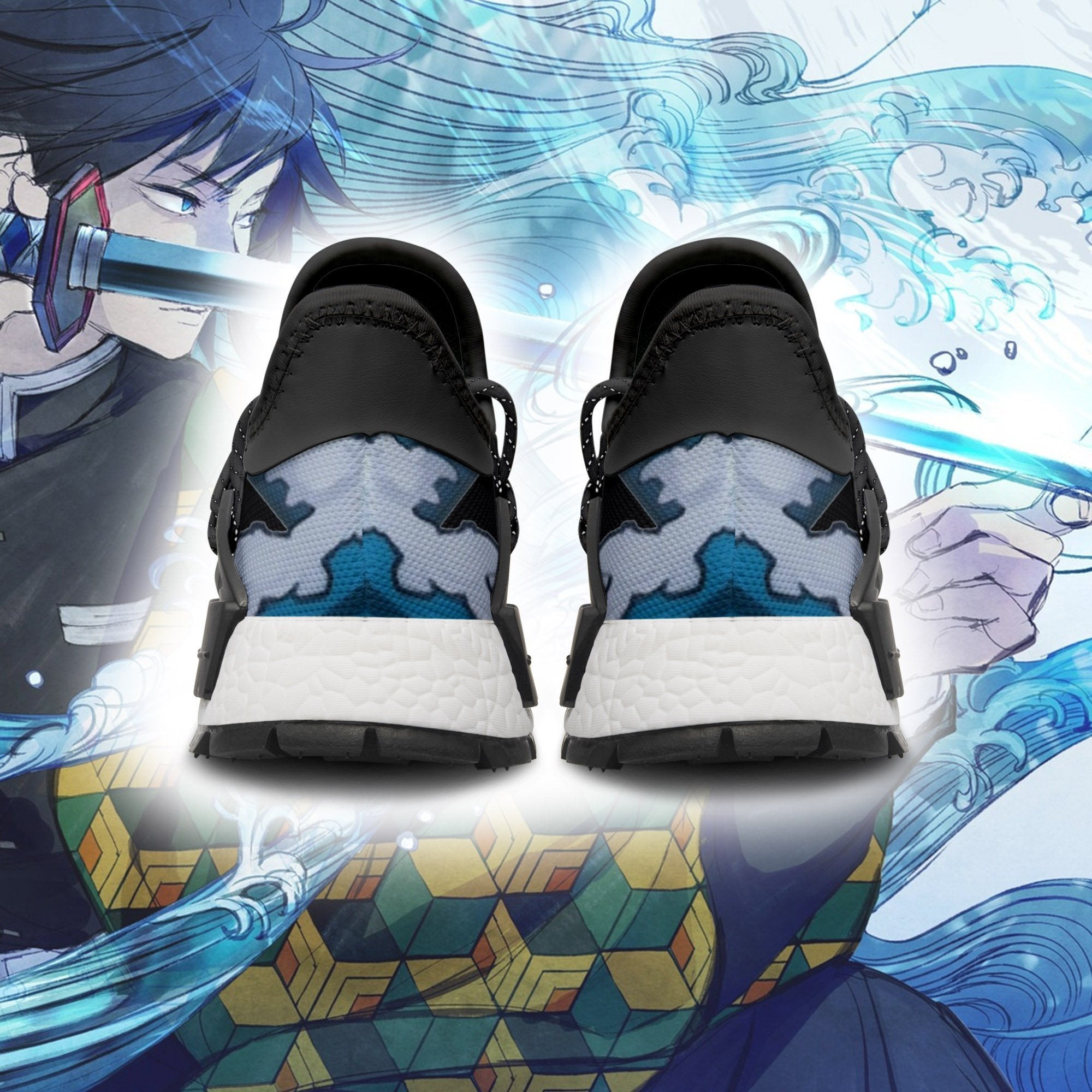 Demon Slayer Shoes Giyu Shoes Water Breathing Anime Sneakers, NMD Shoes