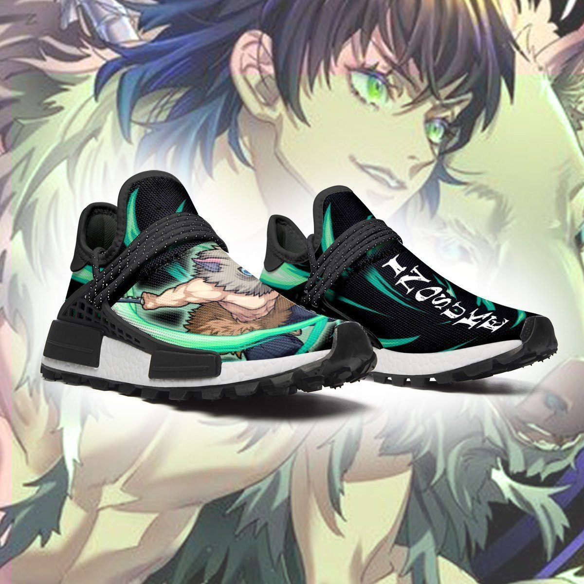 Demon Slayer Shoes Inosuke Shoes Beast Breathing Anime Sneakers, NMD Shoes
