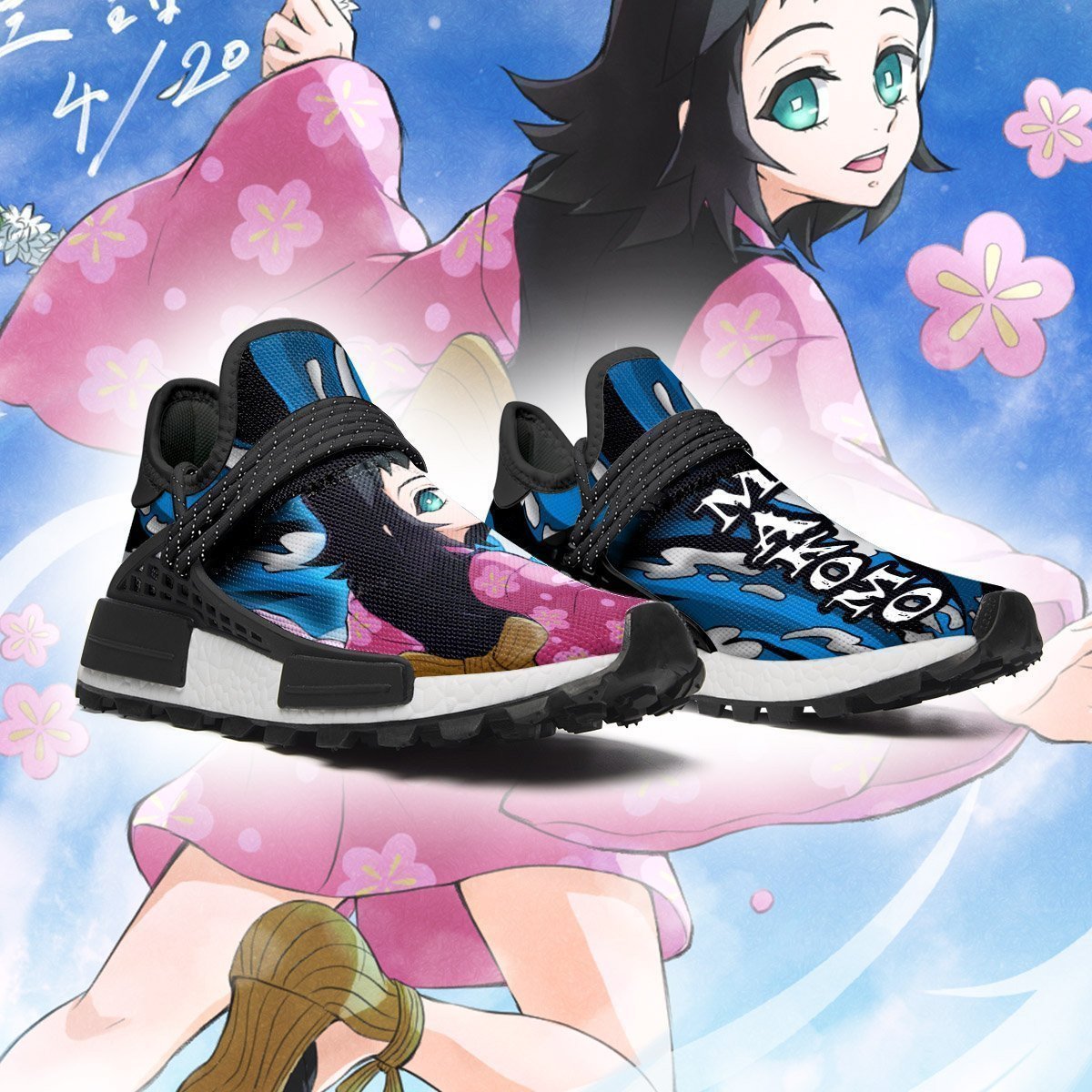 Demon Slayer Shoes Makomo Shoes Skill Anime Sneakers, NMD Shoes