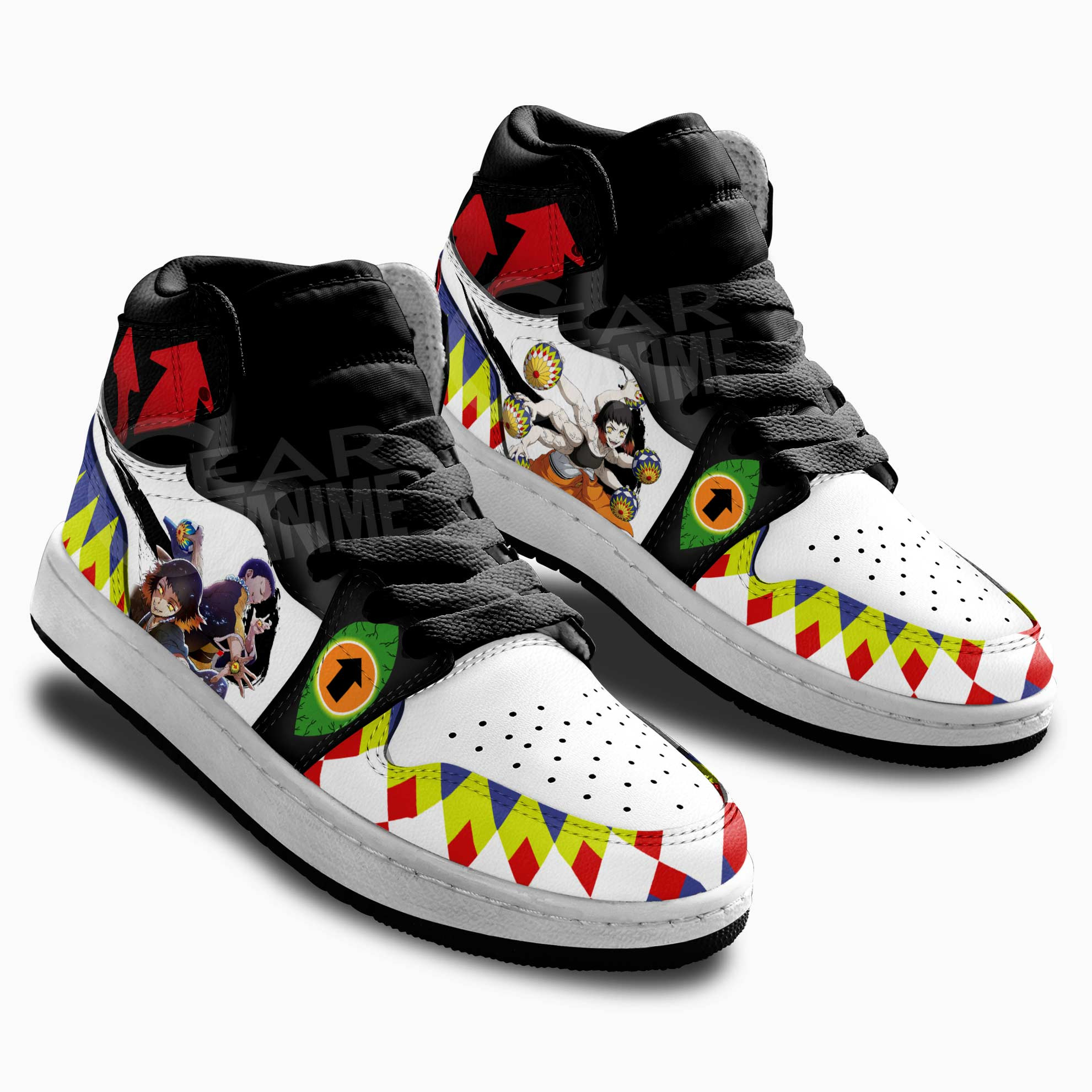 Demon Slayer Susamaru and Yahaba Kids Sneakers Custom Anime Kids Shoes