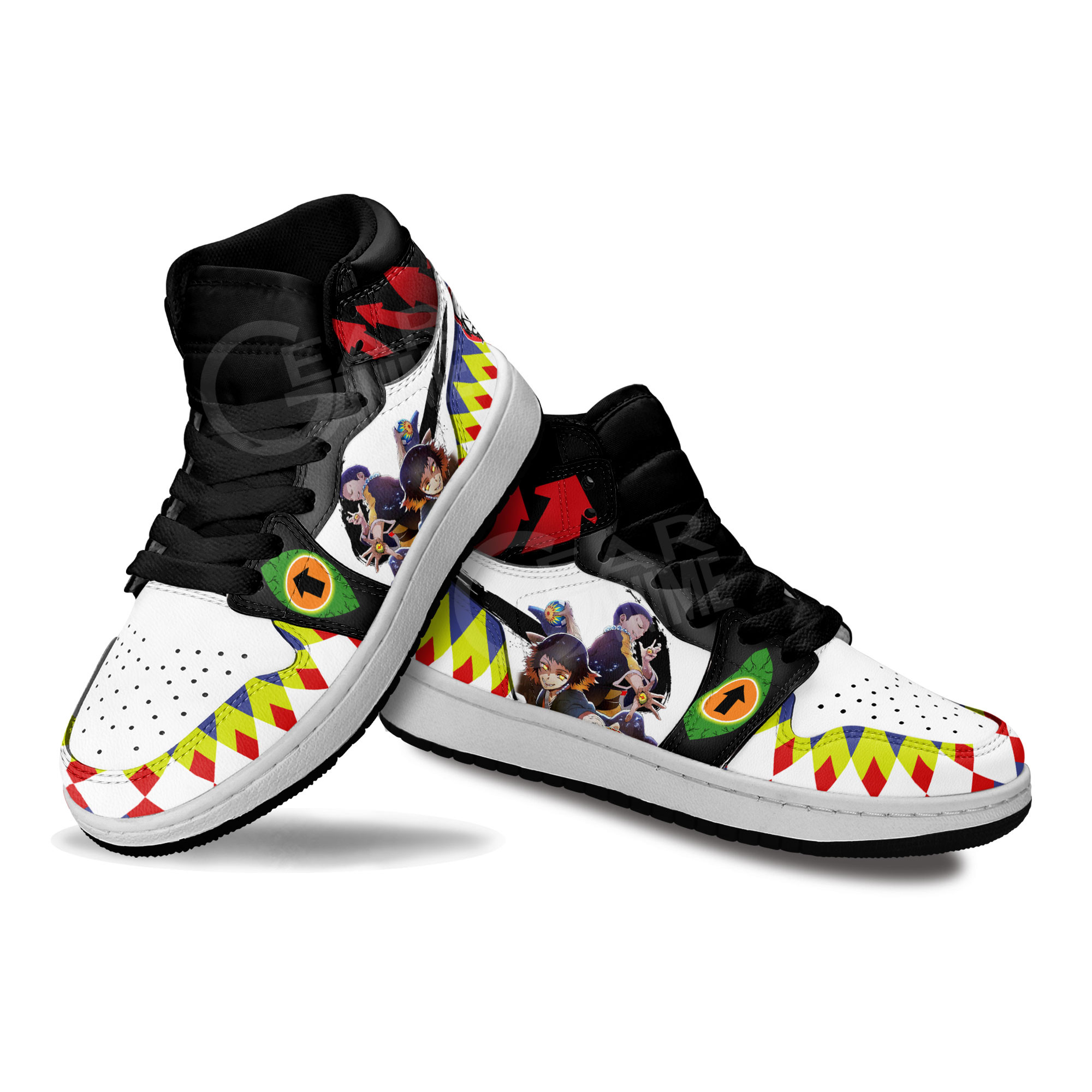Demon Slayer Susamaru and Yahaba Kids Sneakers Custom Anime Kids Shoes