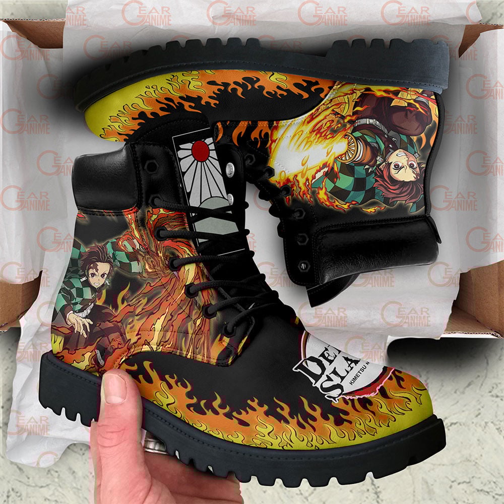 Demon Slayer Tanjiro Boots Custom Anime Shoes