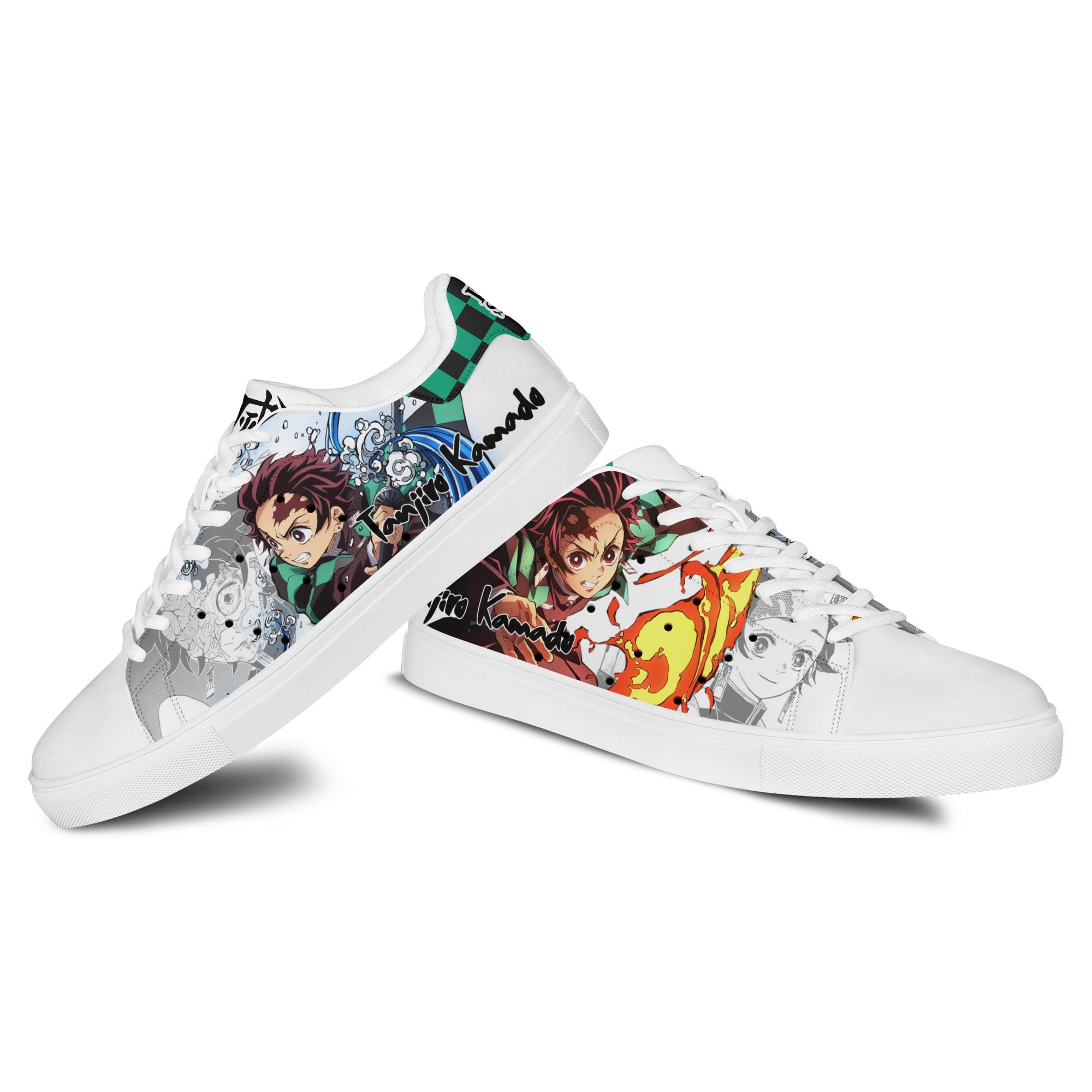 Demon Slayer Tanjiro Kamado Skate Sneakers Custom Anime Shoes