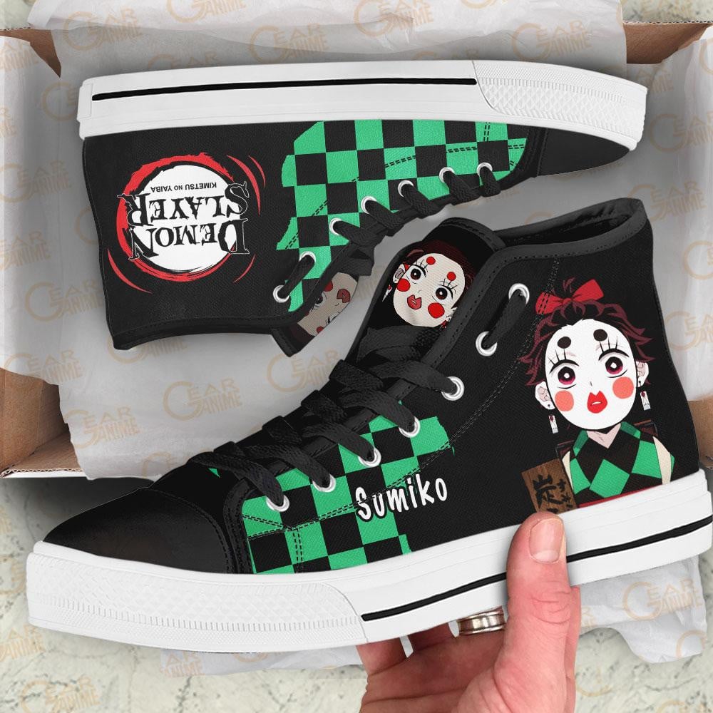 Demon Slayer Tanjiro Sumiko High Top Shoes Funny Custom Anime Sneakers