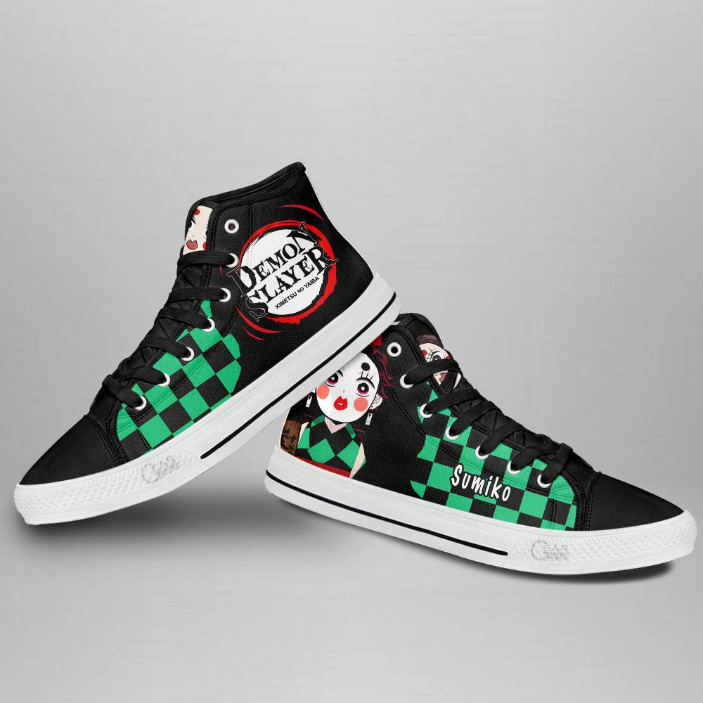 Demon Slayer Tanjiro Sumiko High Top Shoes Funny Custom Anime Sneakers