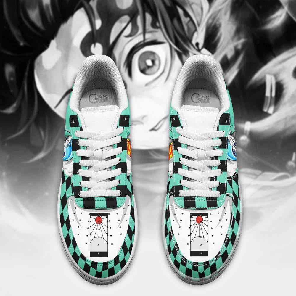 Demon Slayer Tanjiro Water and Sun Breathing Air Sneakers Custom