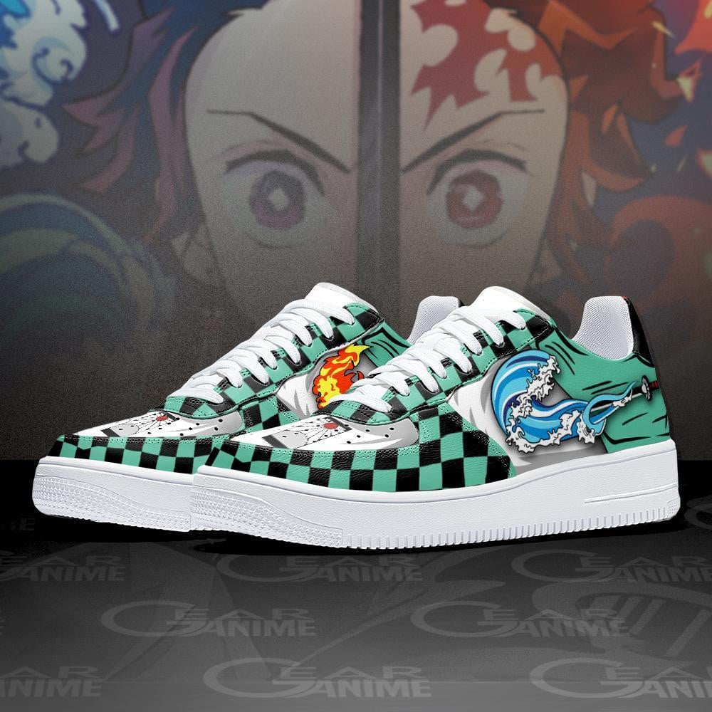 Demon Slayer Tanjiro Water and Sun Breathing Air Sneakers Custom